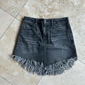 Free People We The Free Denim Raw Hem Mini Skirt Size 27